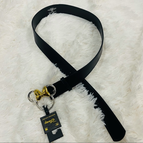 Minnie Mouse Black Silver Gold bow Belt - Picture 2 of 6